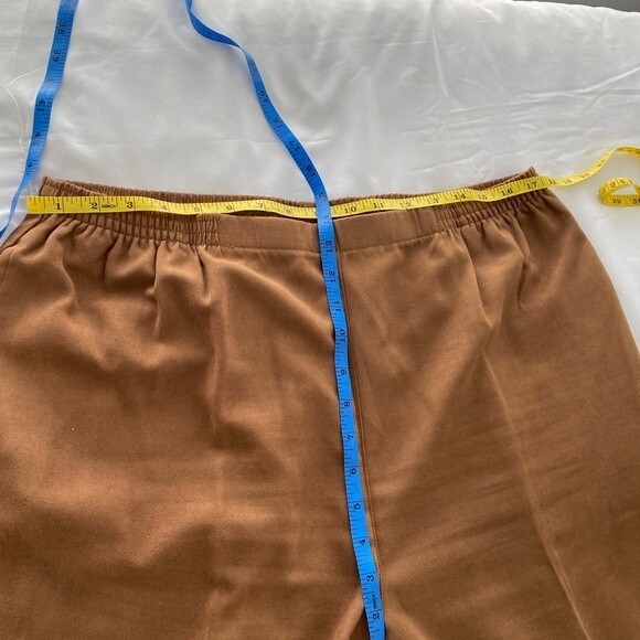 Drapers & Damons Faux Suede 3 Piece Chocolate Rust Purple Pants Set Size XL - Picture 10 of 16